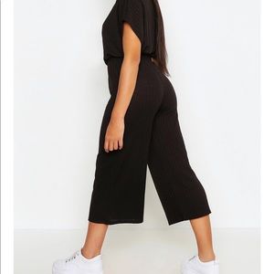Rib Slouchy Top & Culotte Co-Ord Set